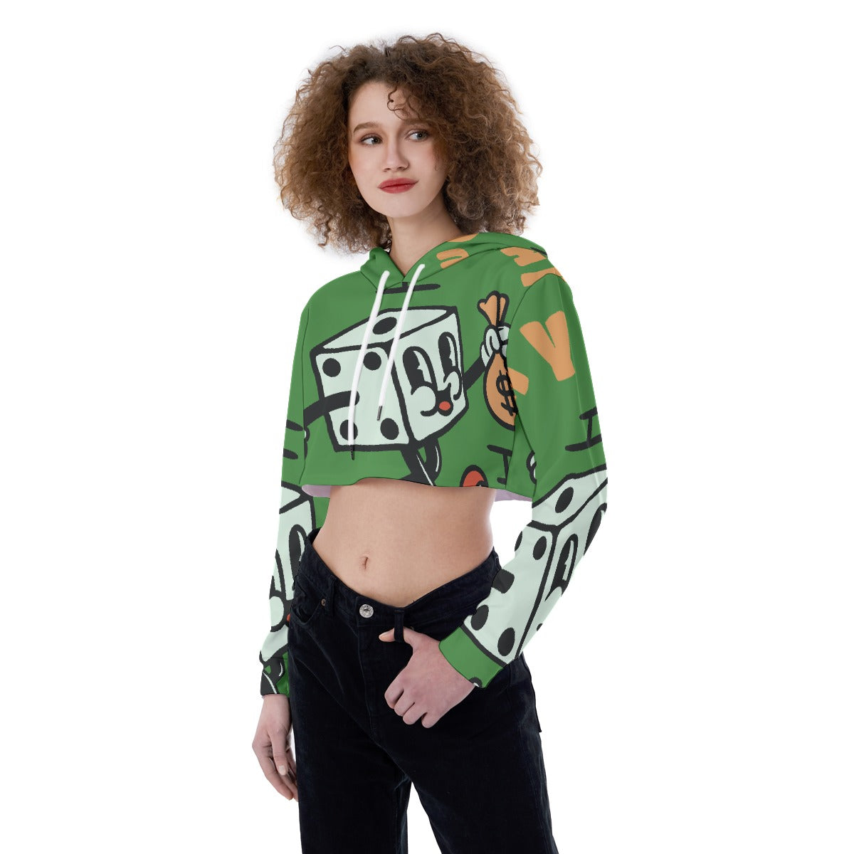 All-Over Print Women's Crop Top Hoodie