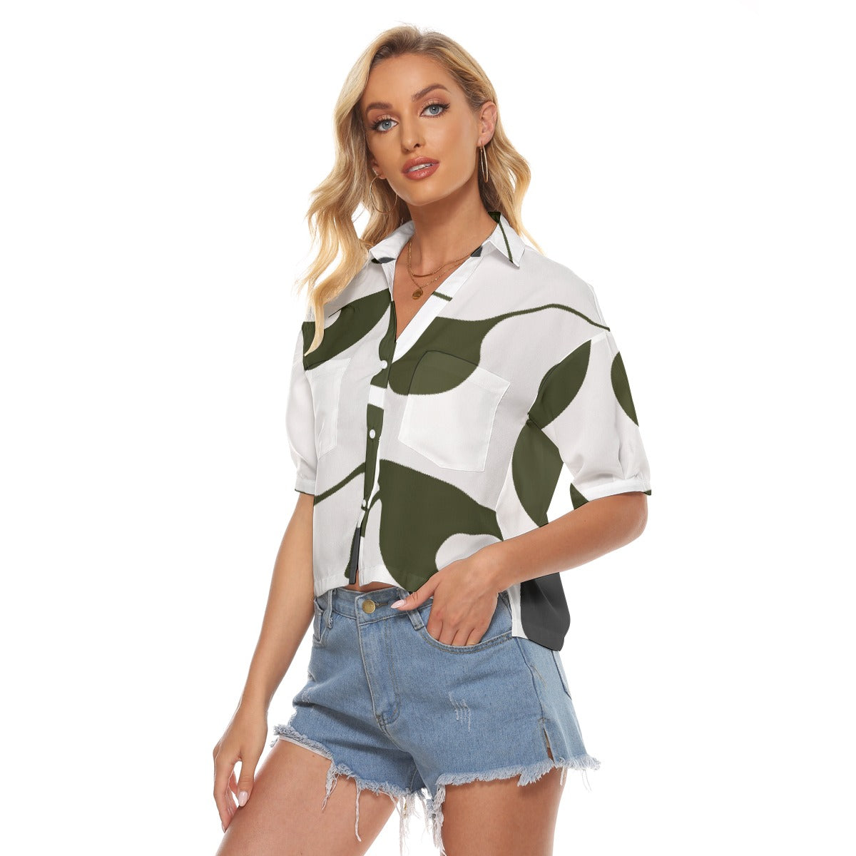 All-Over Print Women's V-neck Shirts