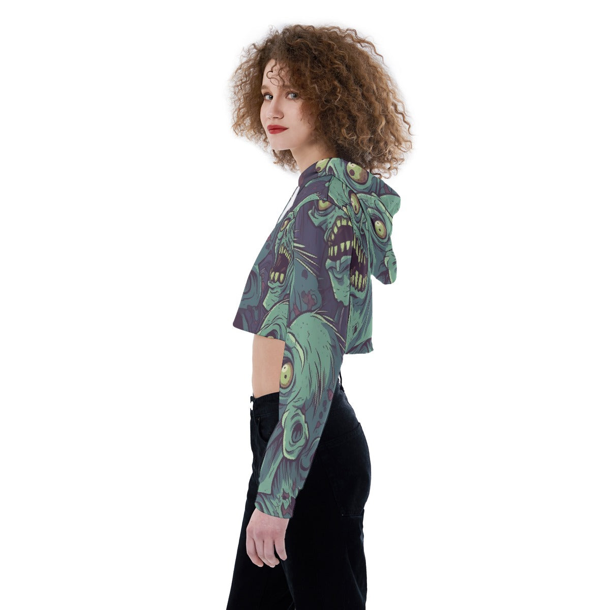 All-Over Print Women's Crop Top Hoodie