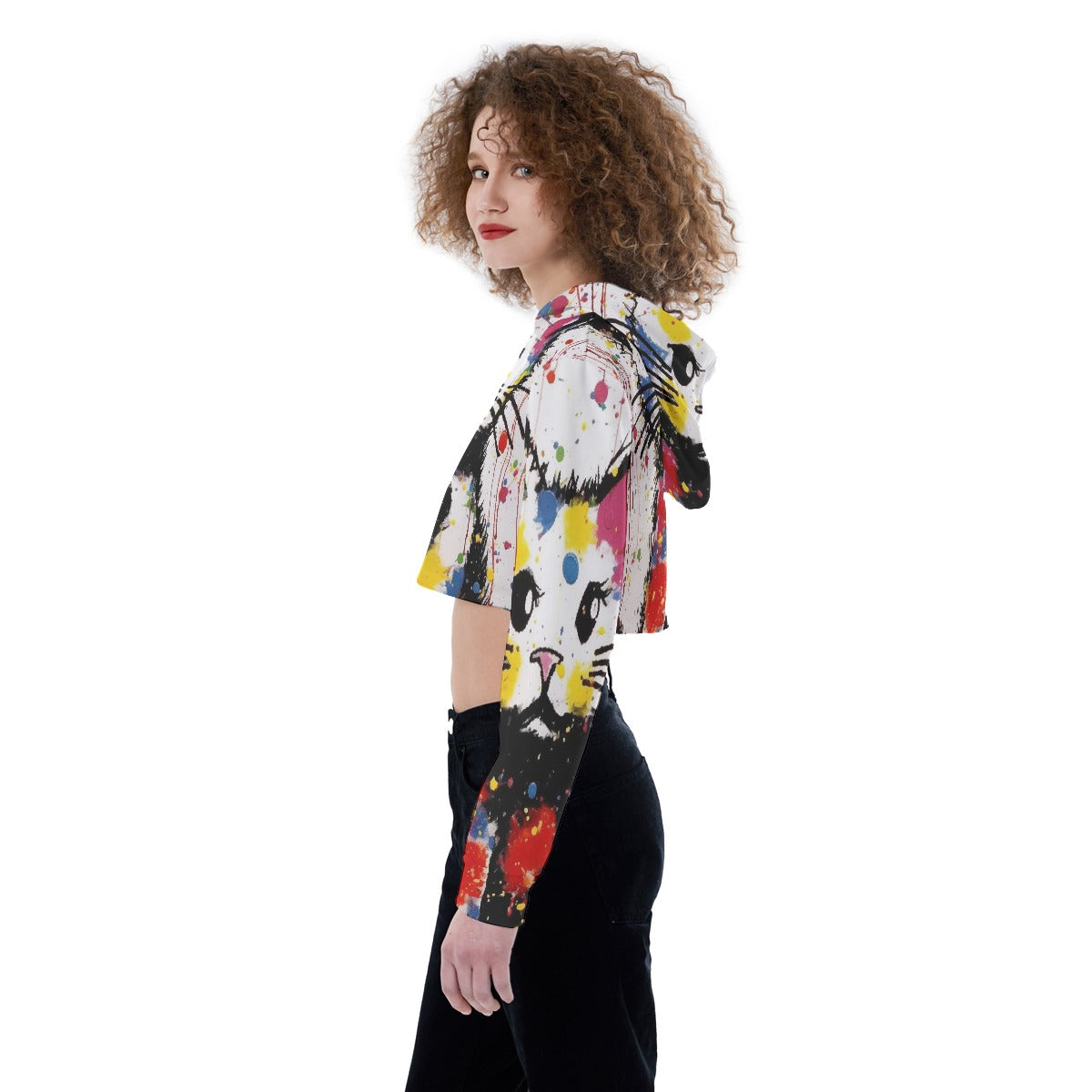 All-Over Print Women's Crop Top Hoodie
