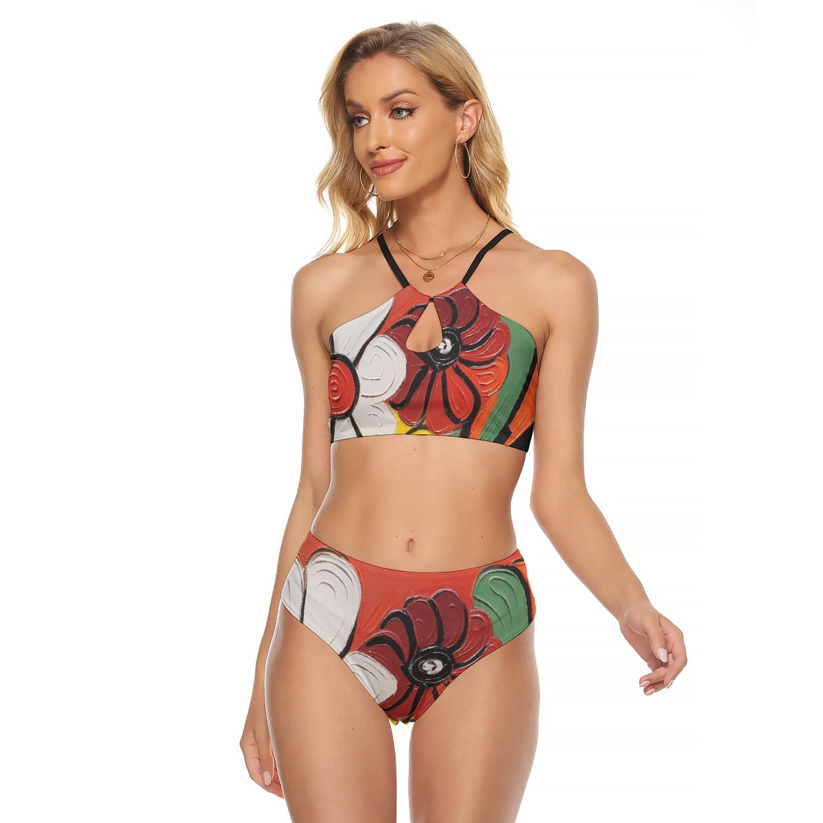 All-Over Print Women's Cami Keyhole One-piece Swimsuit