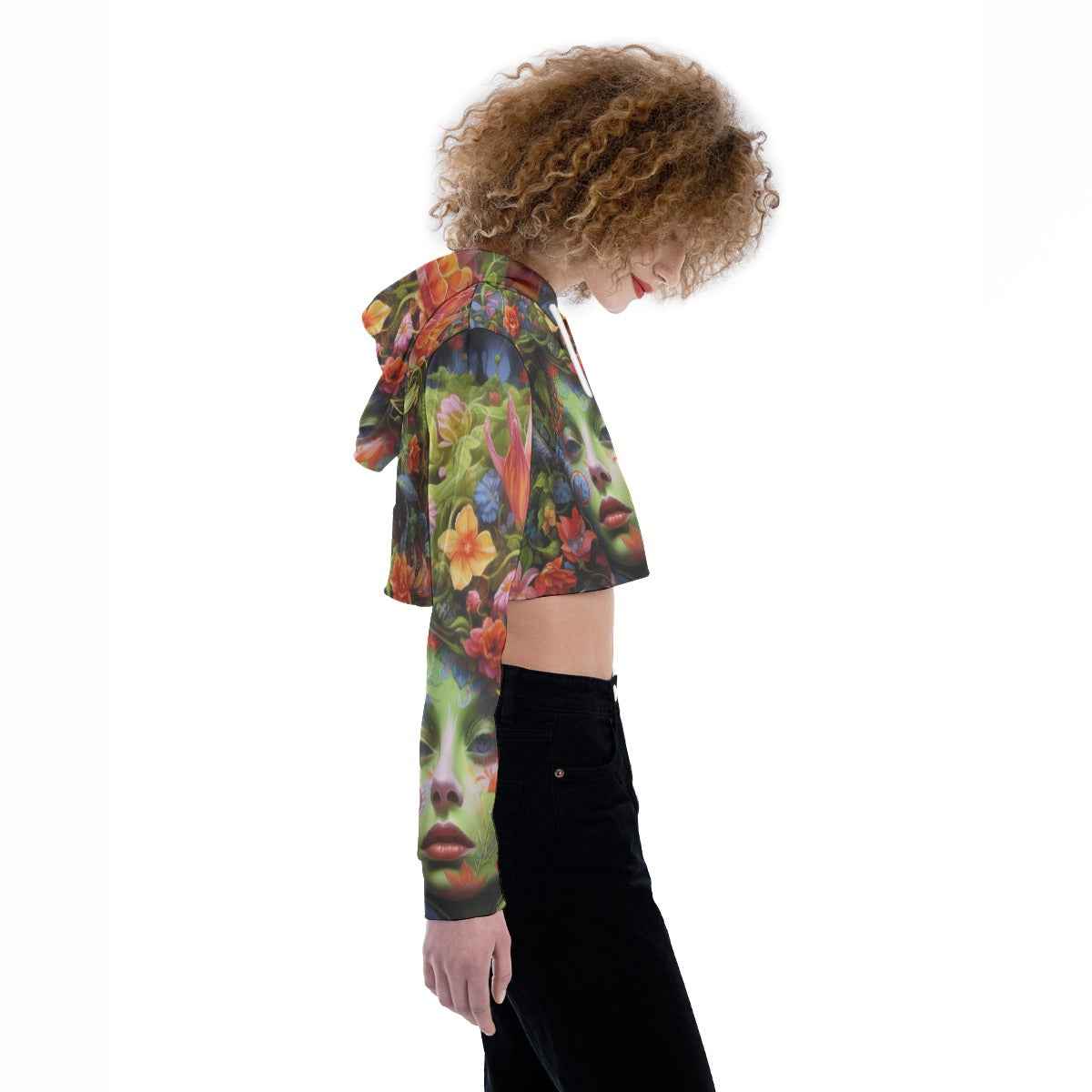 All-Over Print Women's Crop Top Hoodie