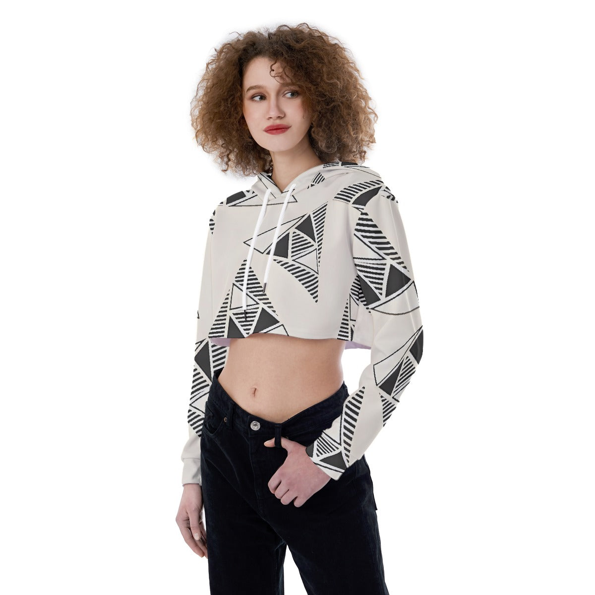 All-Over Print Women's Crop Top Hoodie