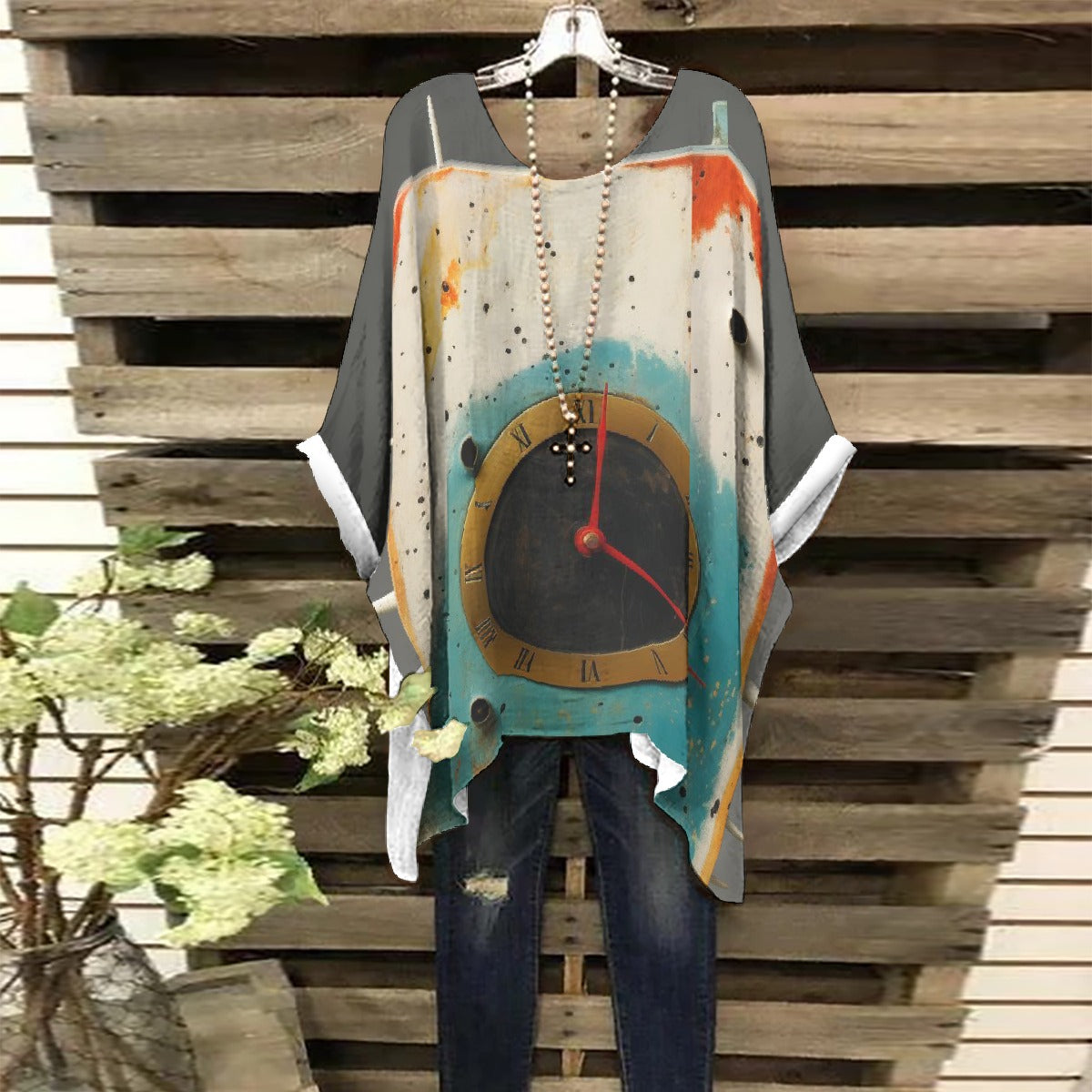 All-Over Print Women's Bat Sleeve Shirt