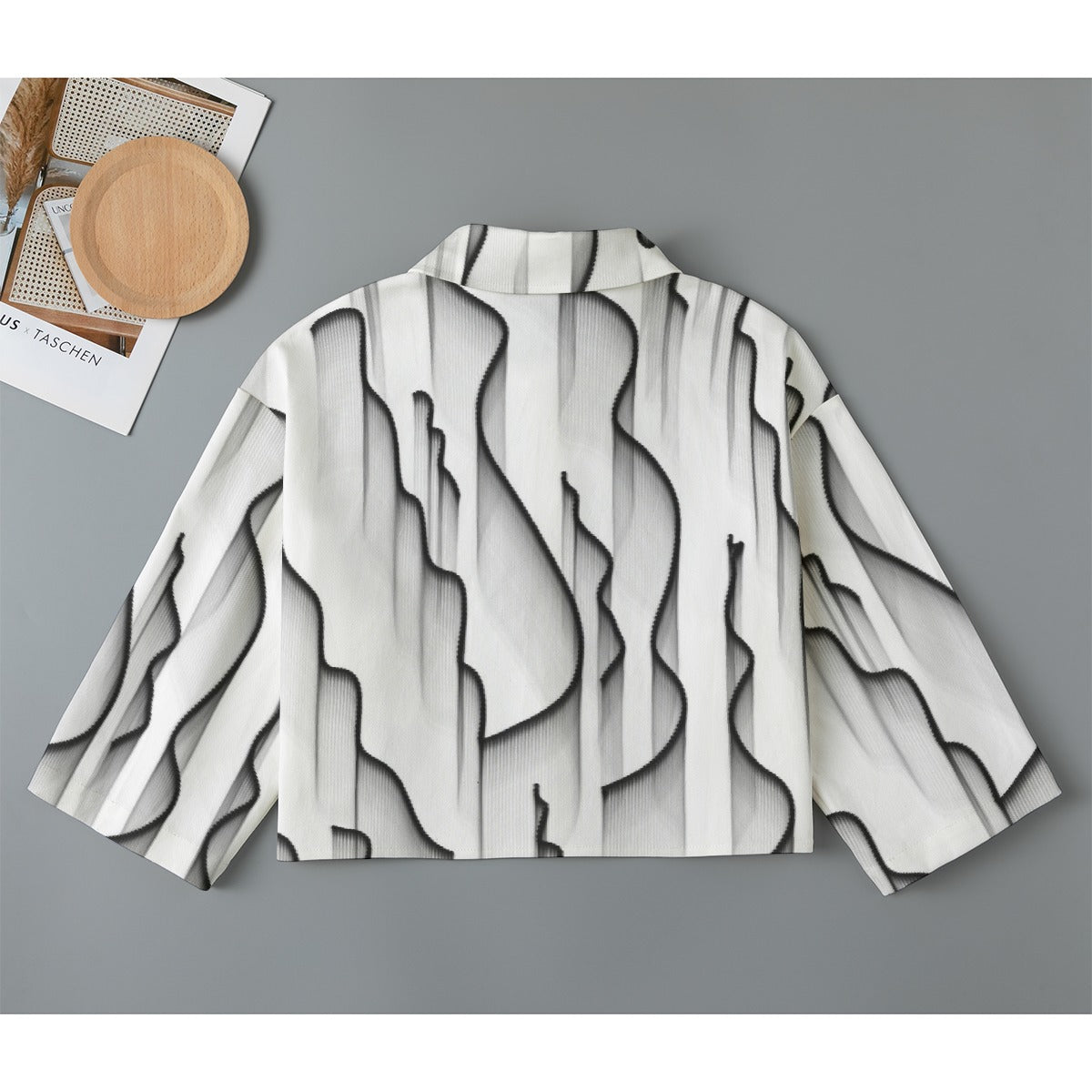 All-Over Print Women's Cropped Jacket | 245GSM Cotton