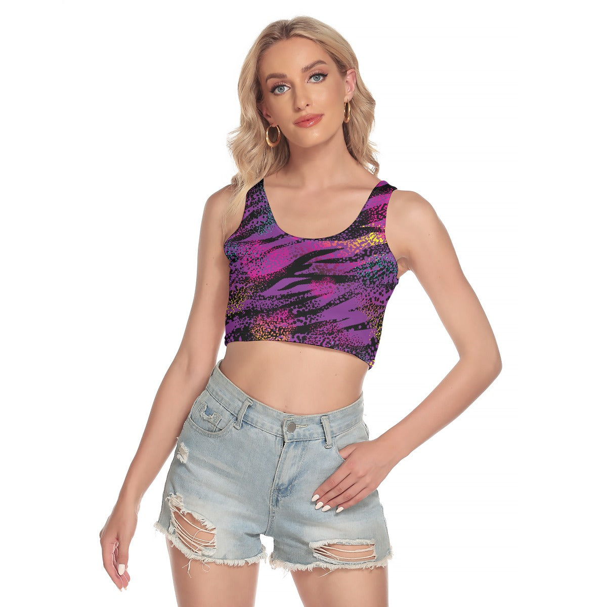 All-Over Print Women's Sport Crop Tank Top