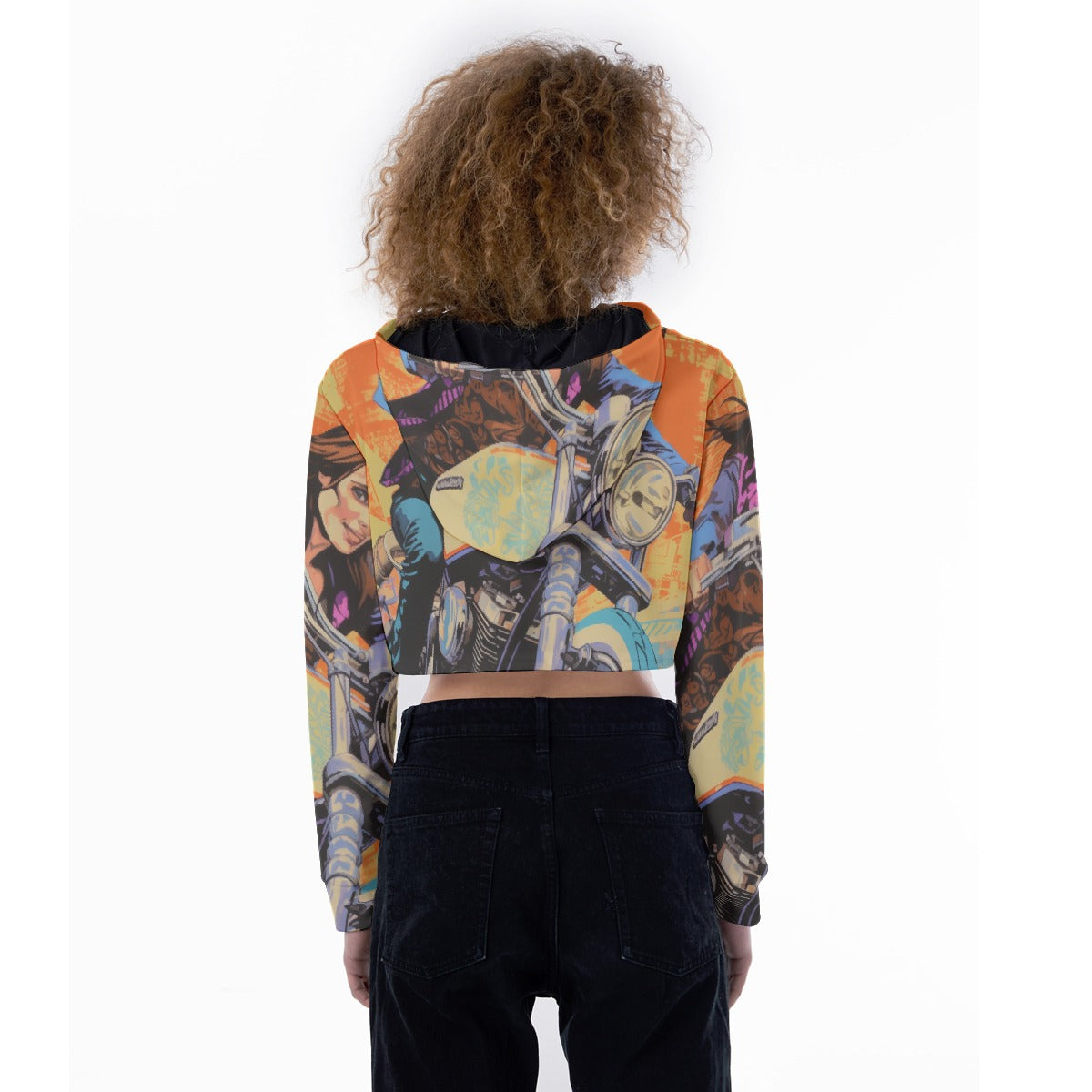 All-Over Print Women's Crop Top Hoodie