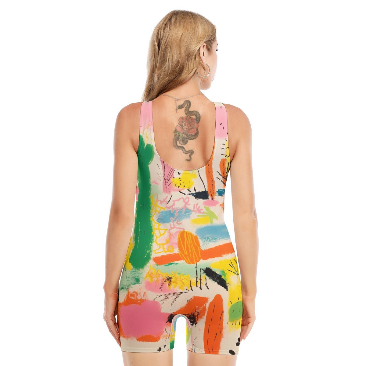 All-Over Print Women's Sleeveless One-piece Swimsuit