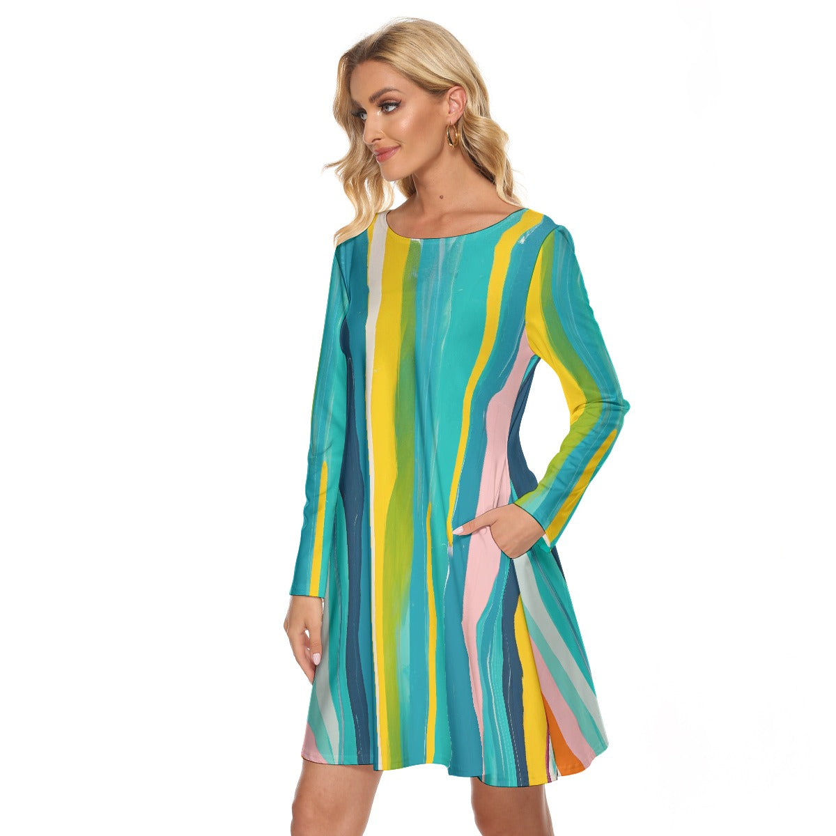 All-Over Print Women's Crew Neck Dress