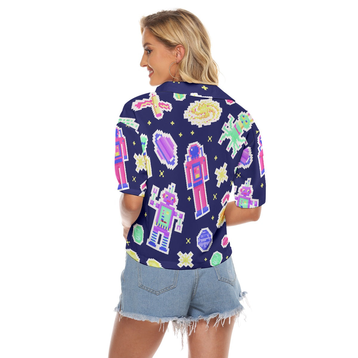 All-Over Print Women's V-neck Shirts