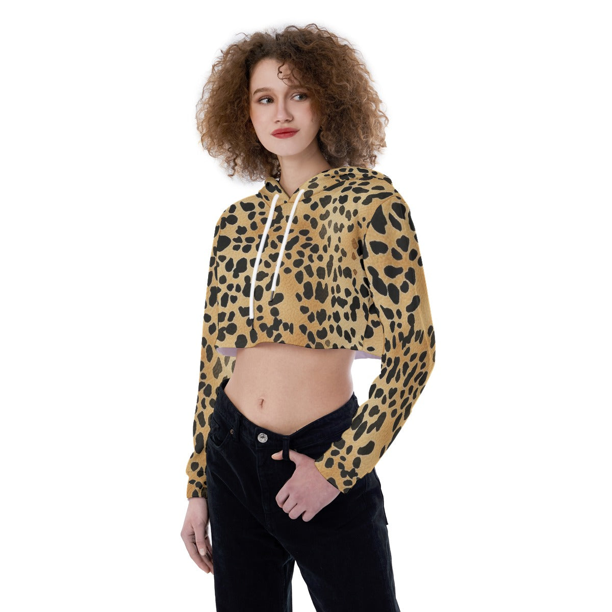 All-Over Print Women's Crop Top Hoodie