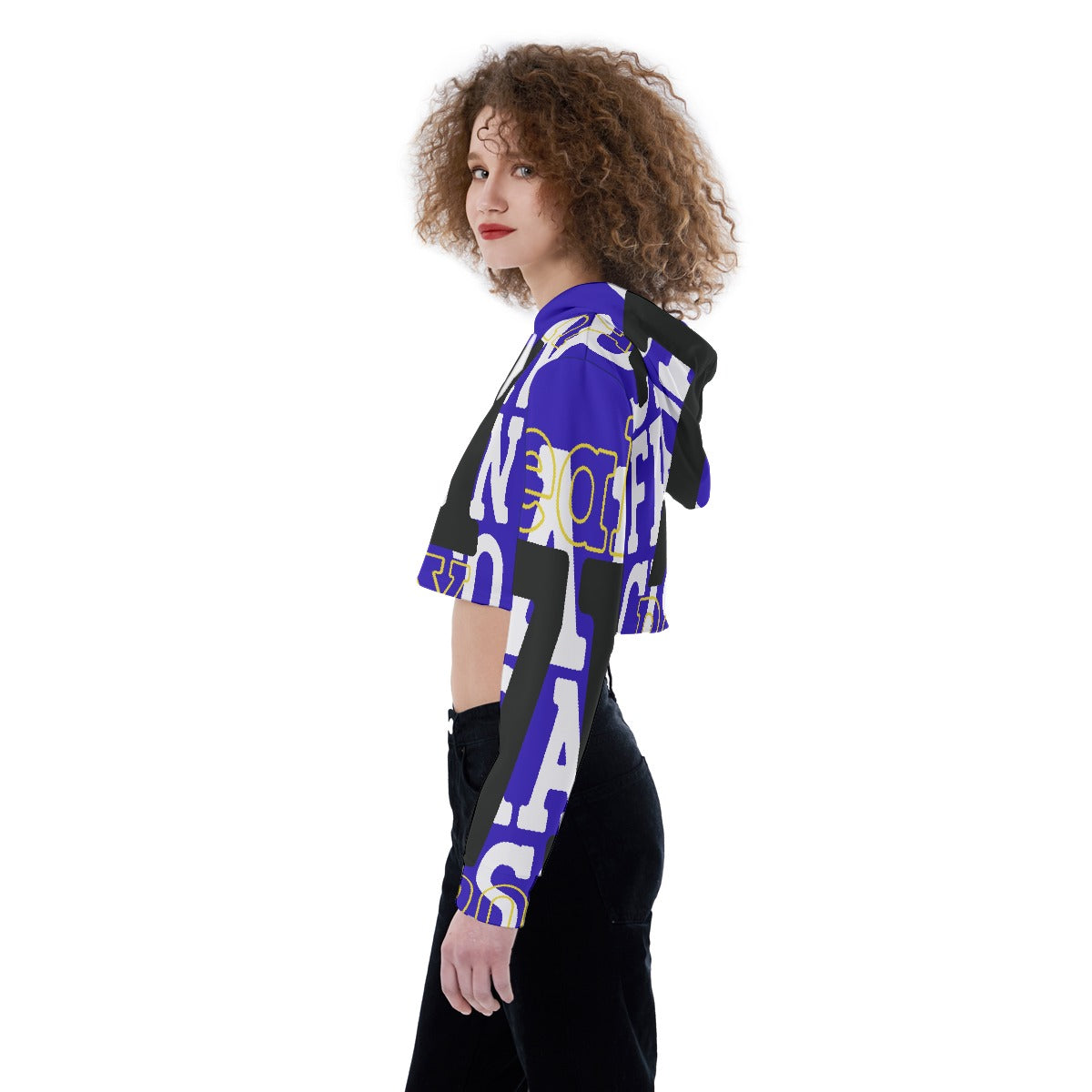 All-Over Print Women's Crop Top Hoodie
