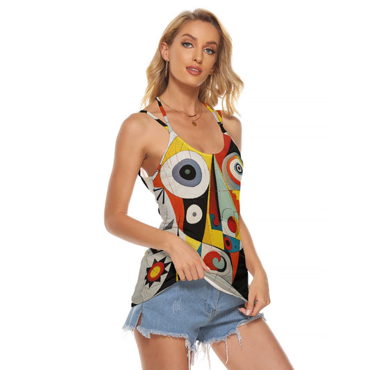 All-Over Print Women's Halter Top With Backless