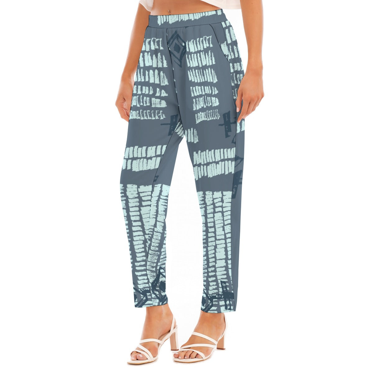 All-Over Print Women's Loose Straight-leg Pants