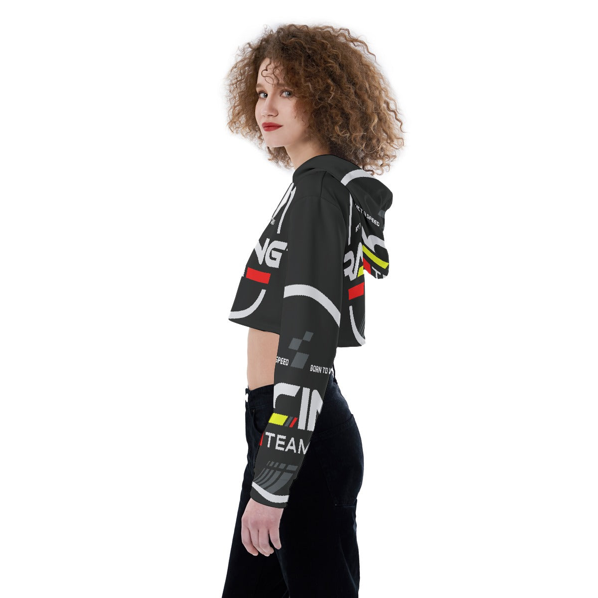 All-Over Print Women's Crop Top Hoodie