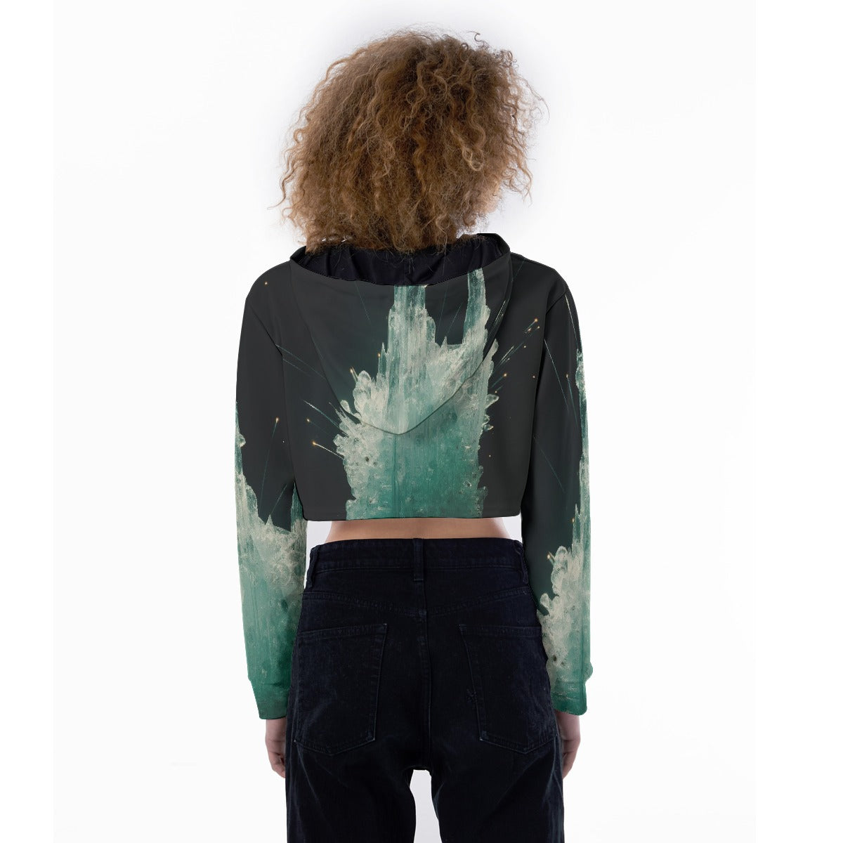 All-Over Print Women's Crop Top Hoodie