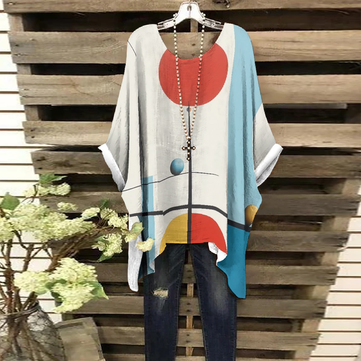 All-Over Print Women's Bat Sleeve Shirt