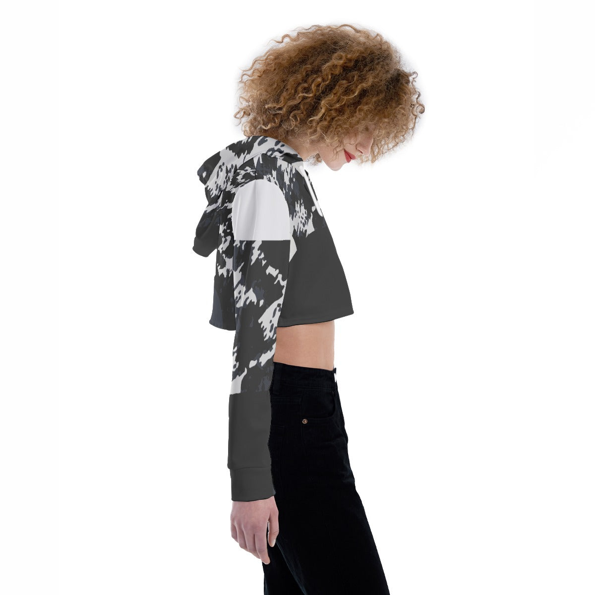 All-Over Print Women's Crop Top Hoodie
