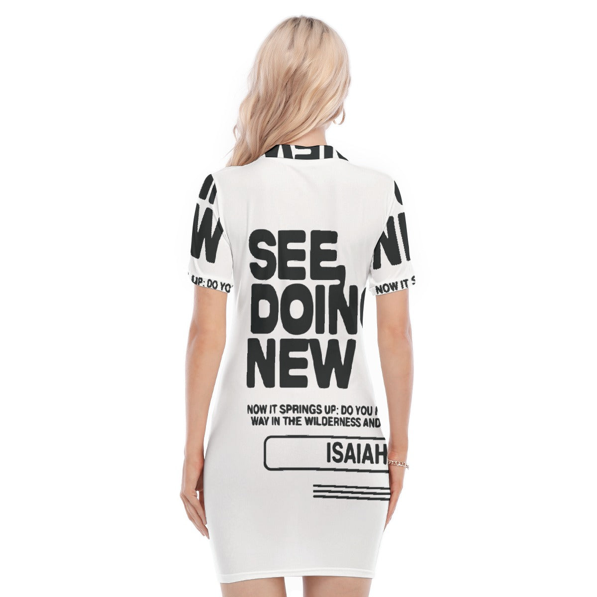 All-Over Print Women's Polo Collar Dress