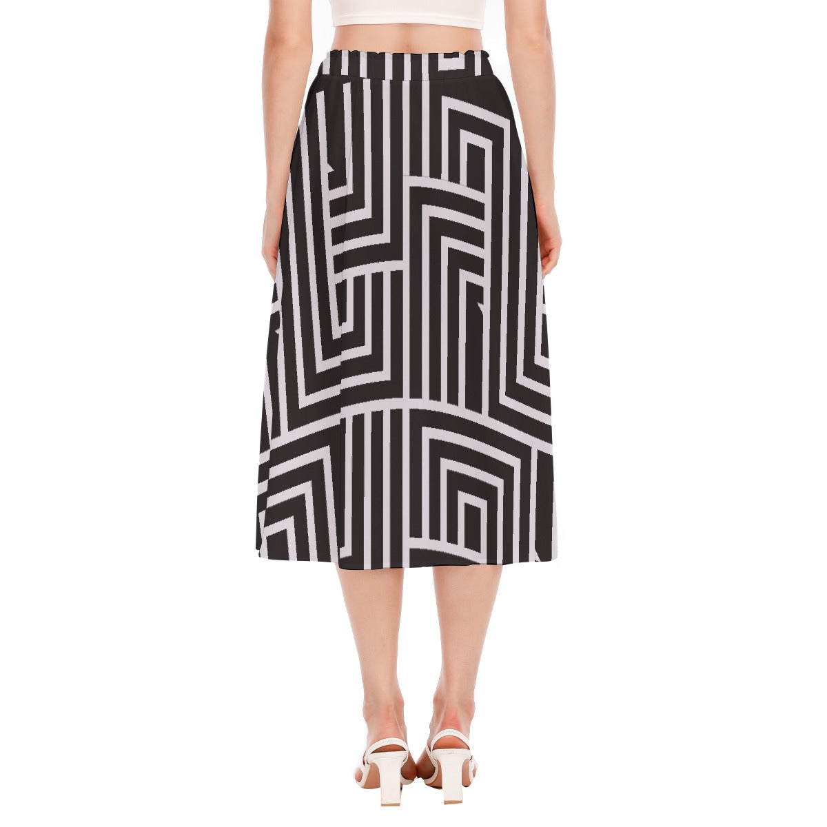 All-Over Print Women's Long Section Chiffon Skirt