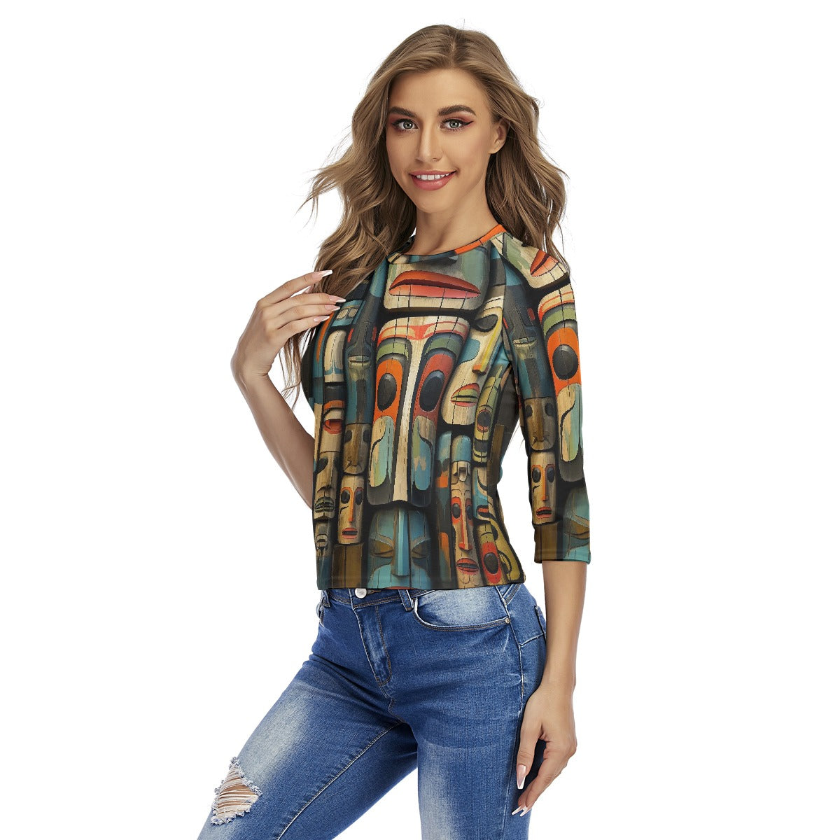All-Over Print Women's Raglan Sleeves T-shirts
