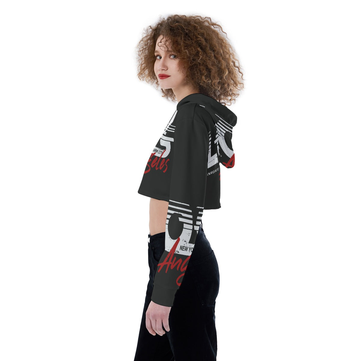 All-Over Print Women's Crop Top Hoodie