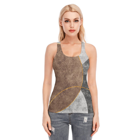 All-Over Print Women's Racer Vest | 190GSM Cotton