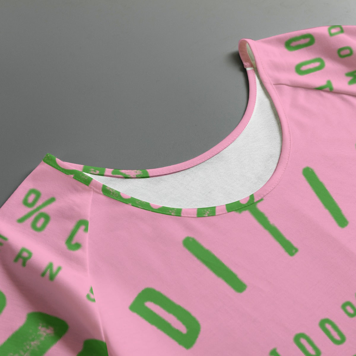 All-Over Print Women's Round Neck T-shirt With Raglan Sleeve