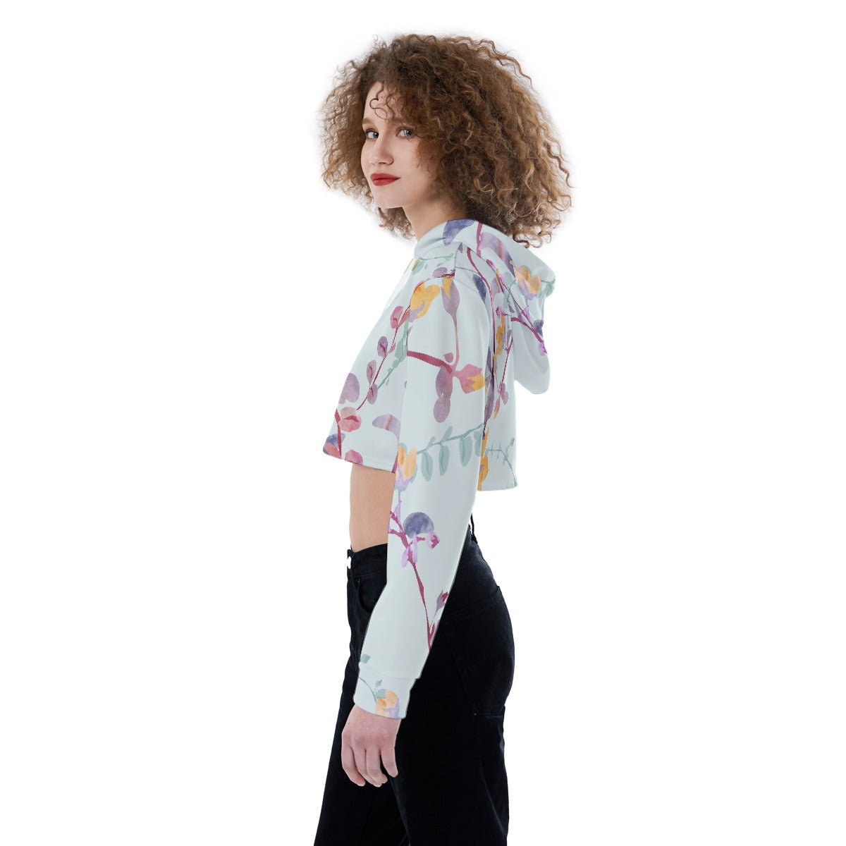 All-Over Print Women's Crop Top Hoodie