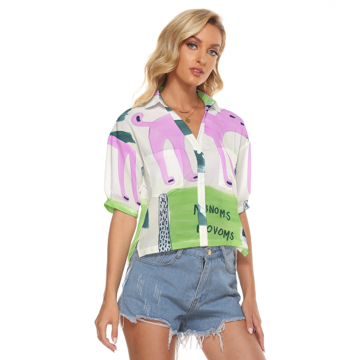 All-Over Print Women's V-neck Shirts