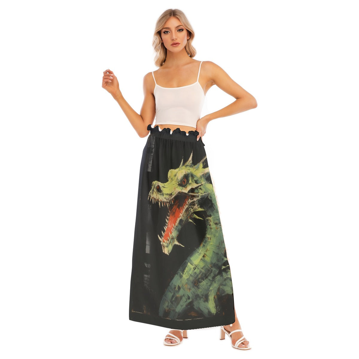 All-Over Print Women's Side Split Skirt