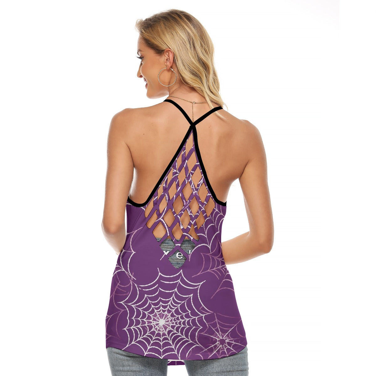 All-Over Print Women's Criss-Cross Open Back Tank Top