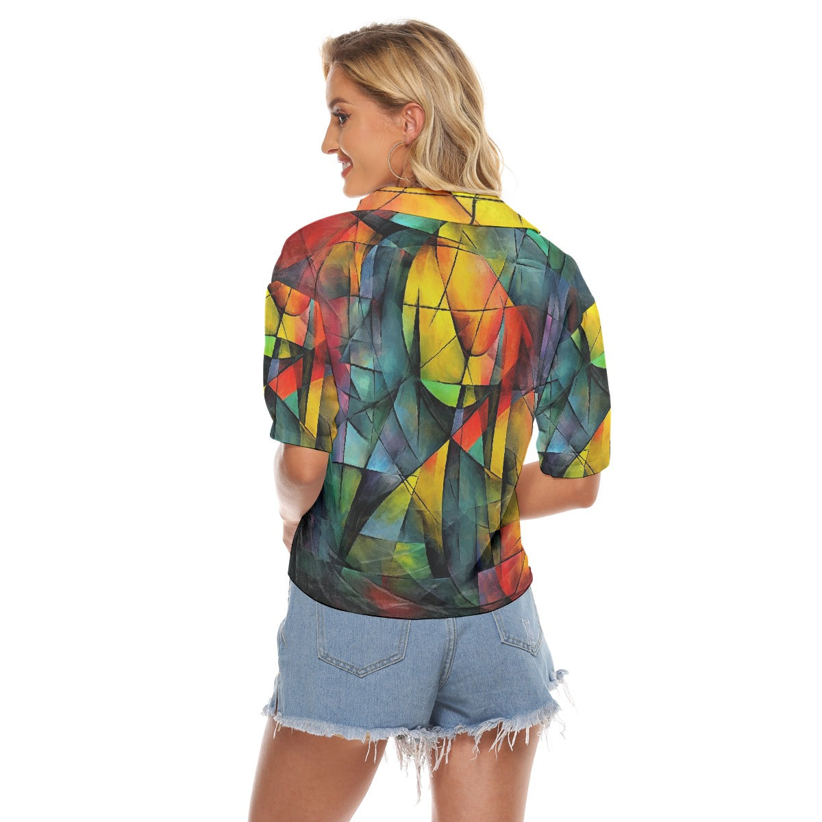 All-Over Print Women's V-neck Shirts