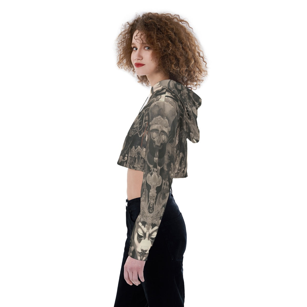 All-Over Print Women's Crop Top Hoodie