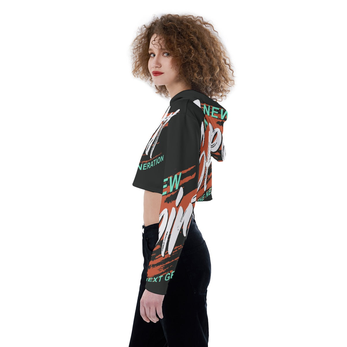 All-Over Print Women's Crop Top Hoodie