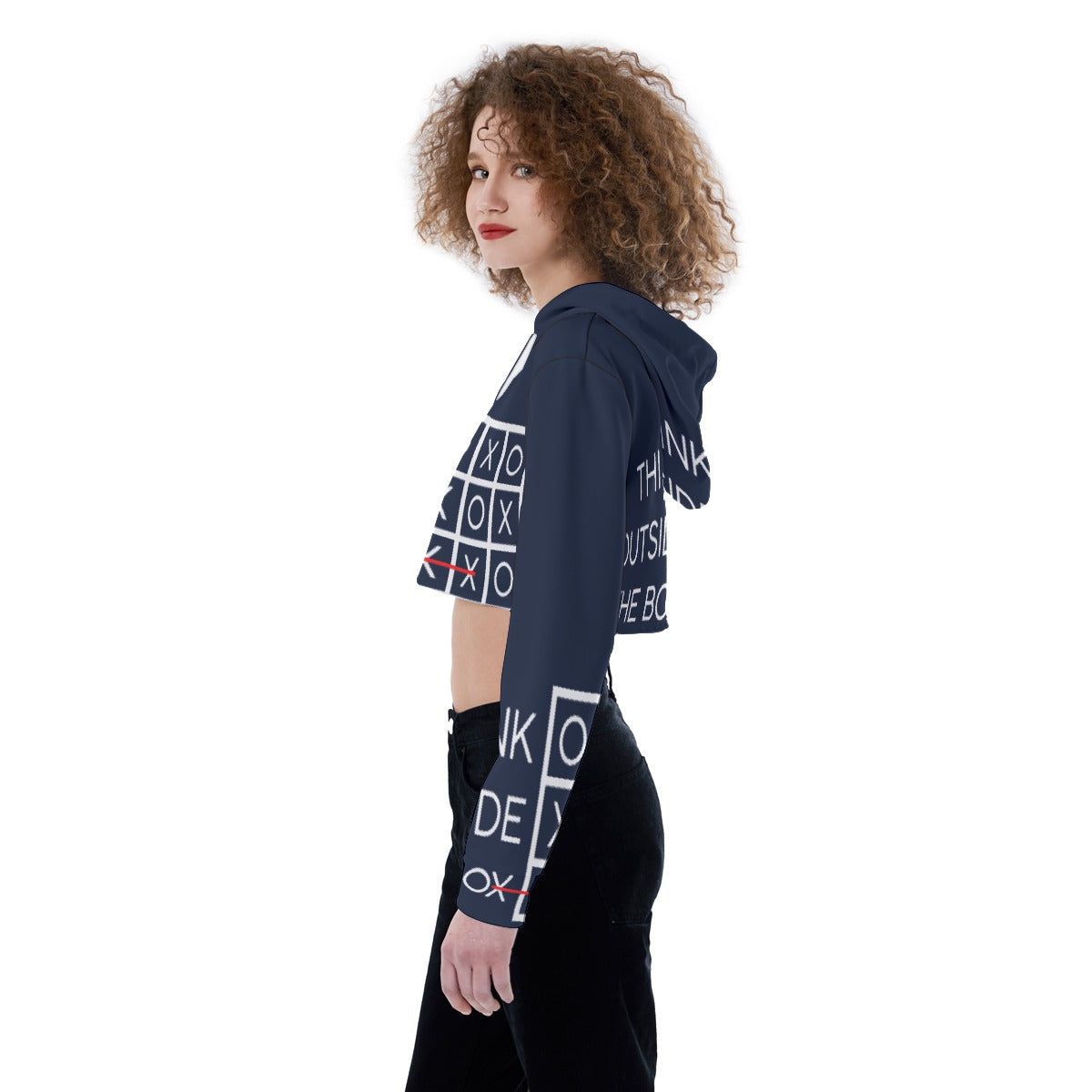 All-Over Print Women's Crop Top Hoodie