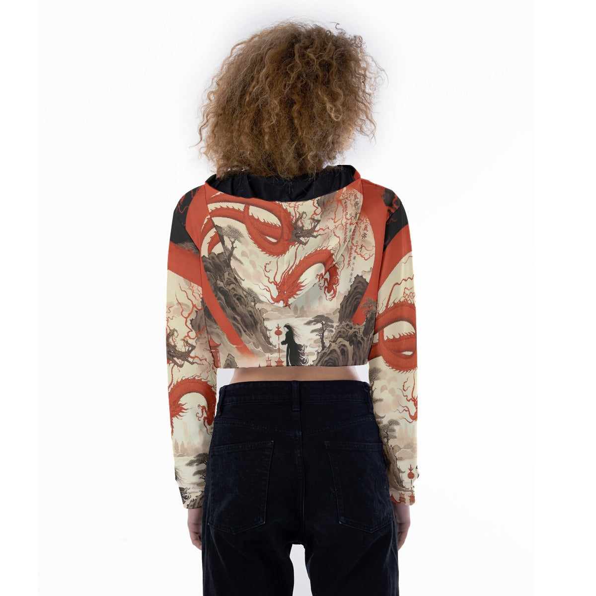 All-Over Print Women's Crop Top Hoodie