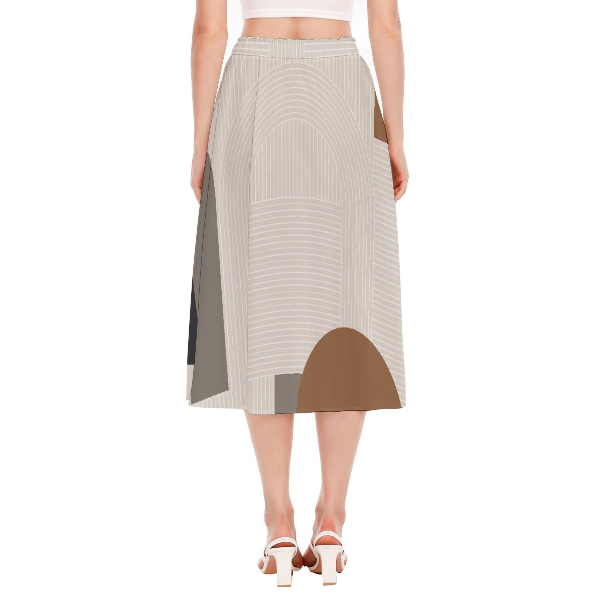 All-Over Print Women's Long Section Chiffon Skirt