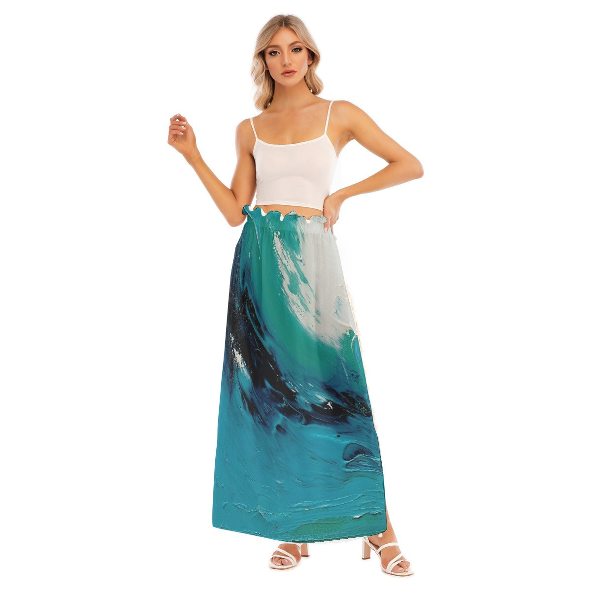 All-Over Print Women's Side Split Skirt