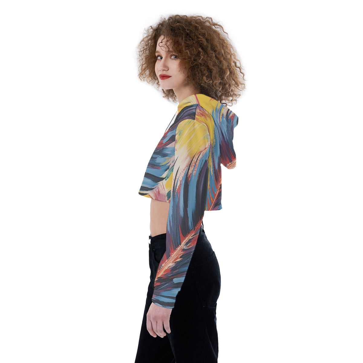 All-Over Print Women's Crop Top Hoodie