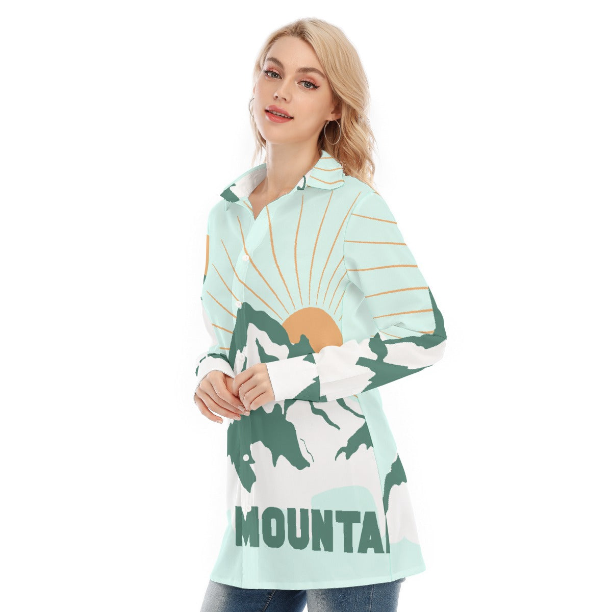 All-Over Print Women's Long Shirt
