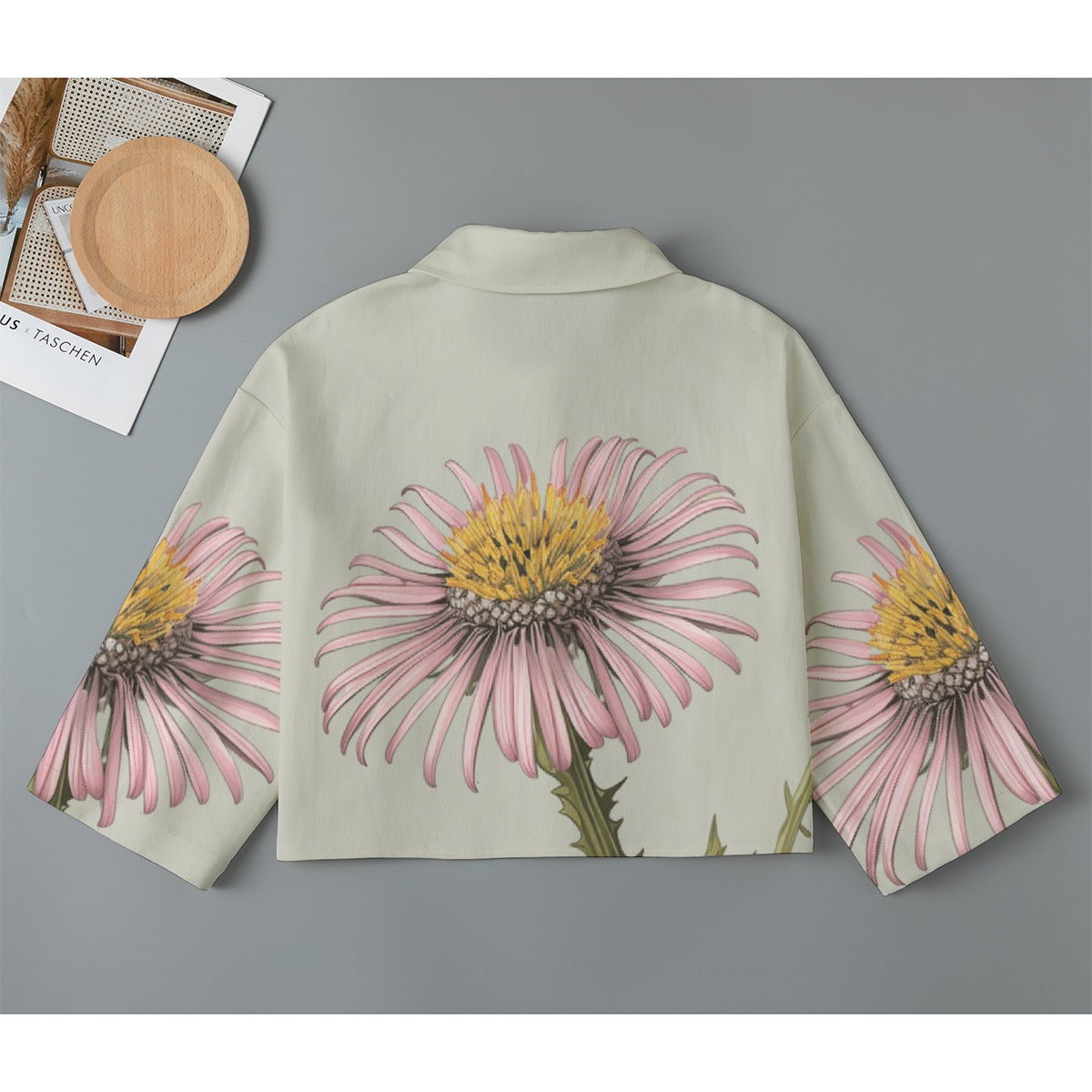 All-Over Print Women's Cropped Jacket | 245GSM Cotton