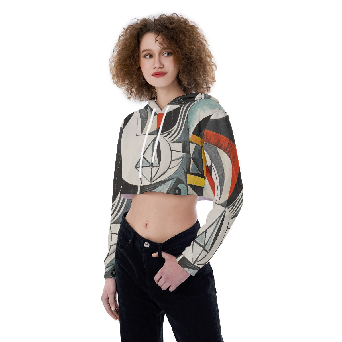 All-Over Print Women's Crop Top Hoodie