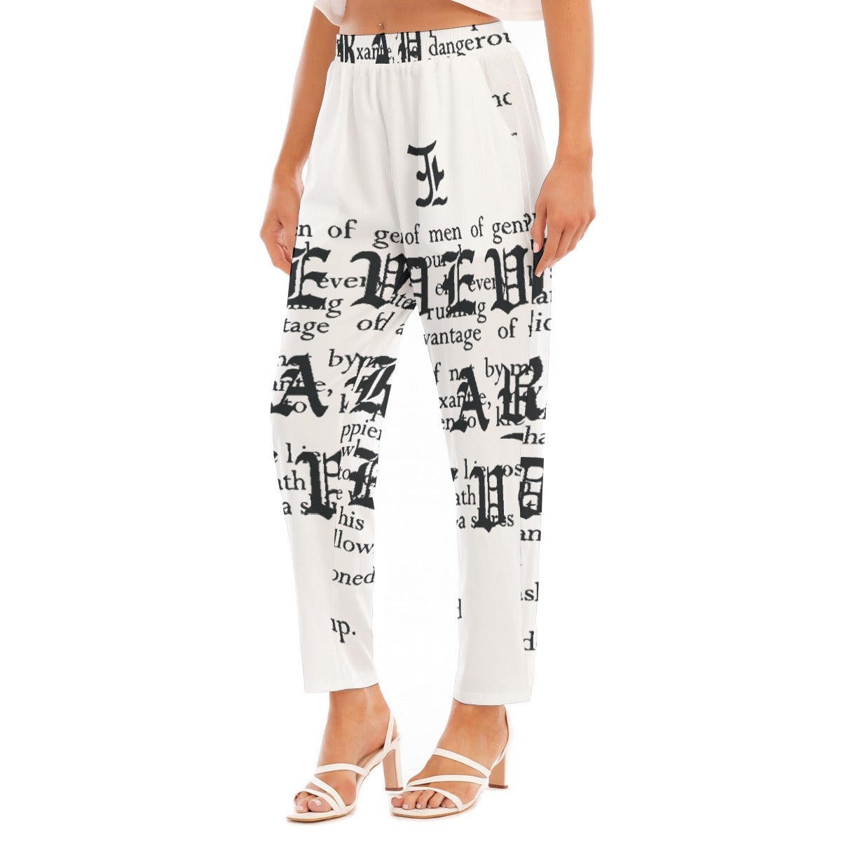 All-Over Print Women's Loose Straight-leg Pants