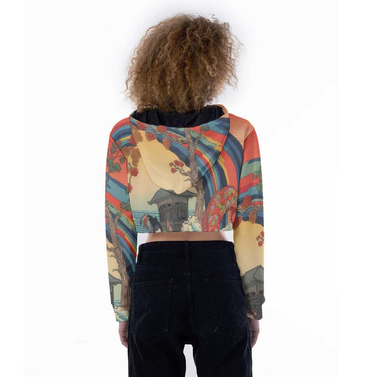 All-Over Print Women's Crop Top Hoodie
