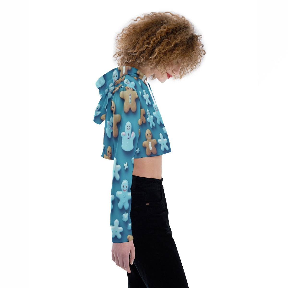 All-Over Print Women's Crop Top Hoodie