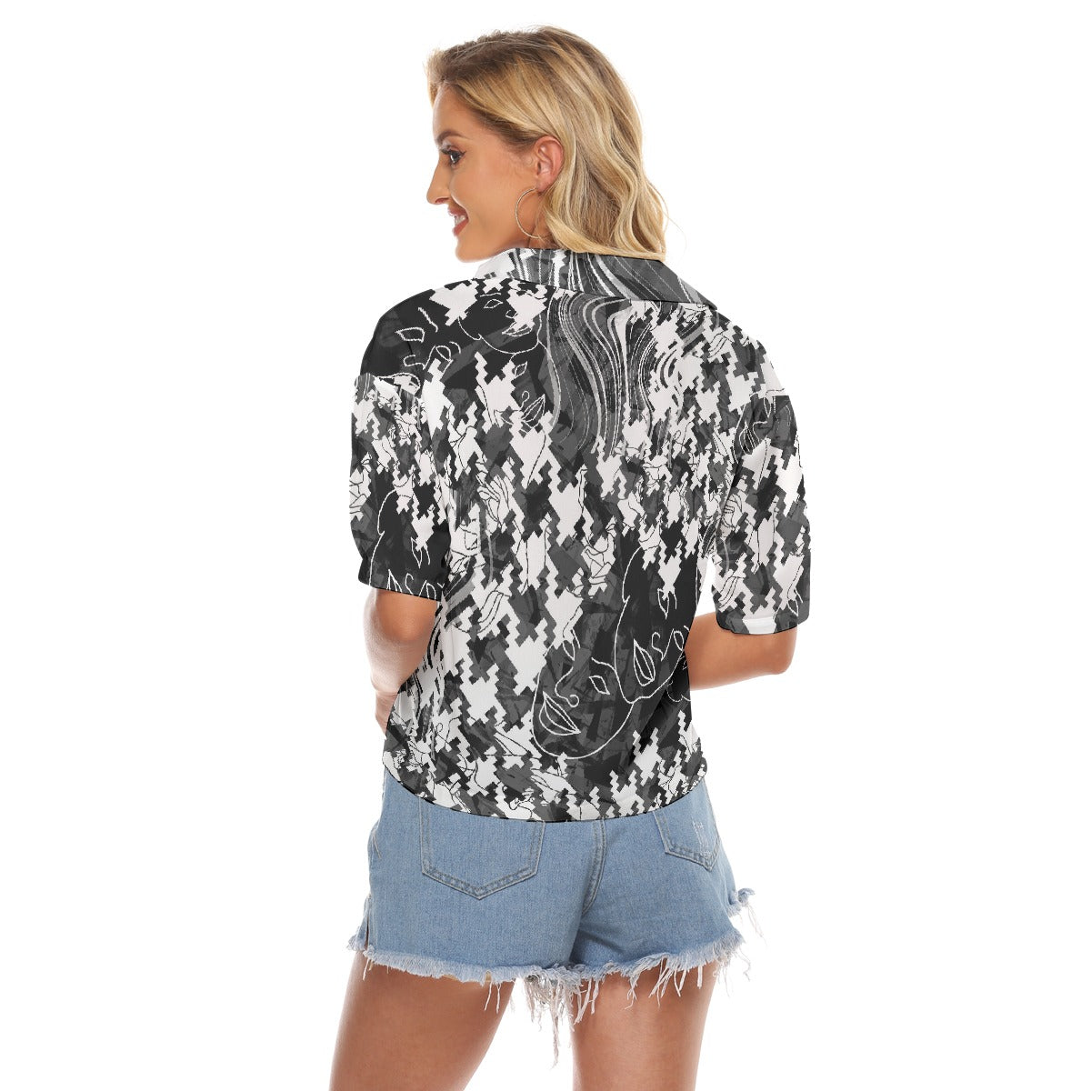 All-Over Print Women's V-neck Shirts