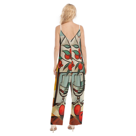 All-Over Print Women's Loose Cami Jumpsuit