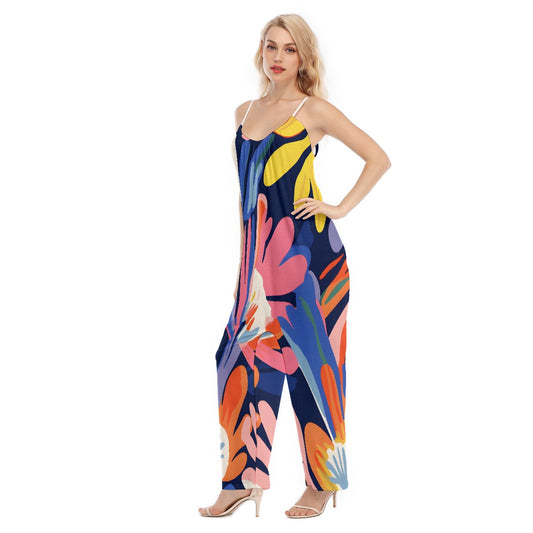 All-Over Print Women's Loose Cami Jumpsuit