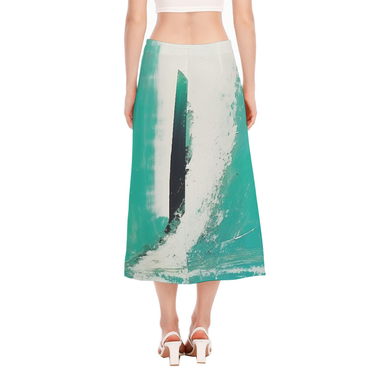 All-Over Print Women's High Slit Long Skirt
